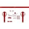 Ekena Millwork Premium Wagon Wheel Strap Barn Door Hardware Set w/ 7' Track for 2 1/4" Doors, Regal Red GB600157HWRR - alternate 3